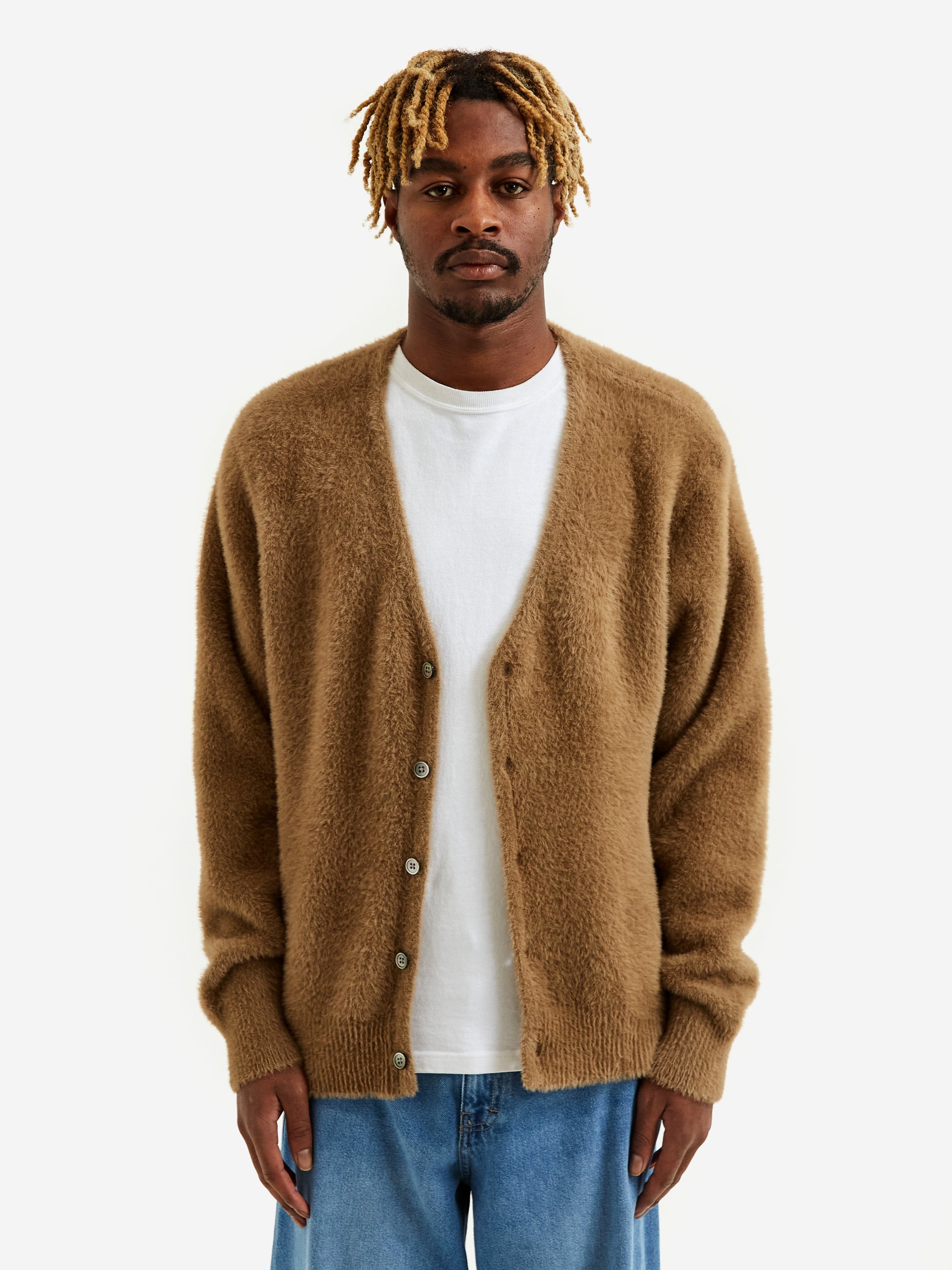 Stussy Shaggy Cardigan - Taupe – Goodhood
