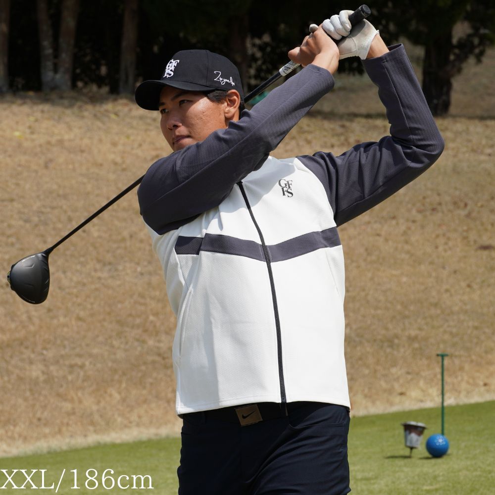 GFFS Logo Dry Jacket(white-gray) – GOLF FREAKS STORE