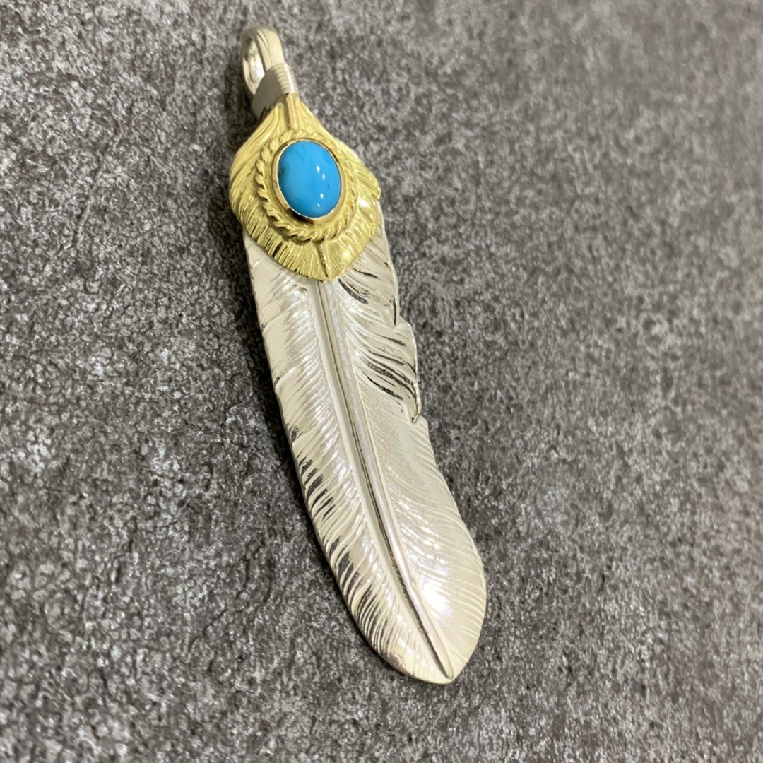 5/1 【上金金縄ターコイズ特大フェザー】原宿SV店