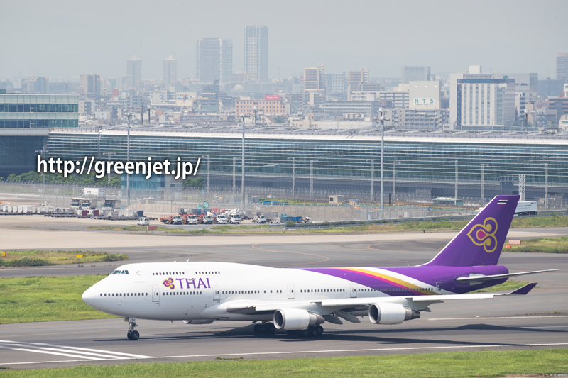 ホワイト＆パープルの美しいタイのジャンボ | MGT Greenjet 飛行機撮影記