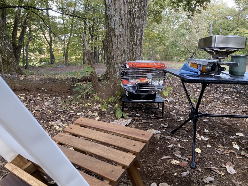 アウトドアギア】ニトリ 木製ポータブルチェア(IVT) さっぱりシンプル