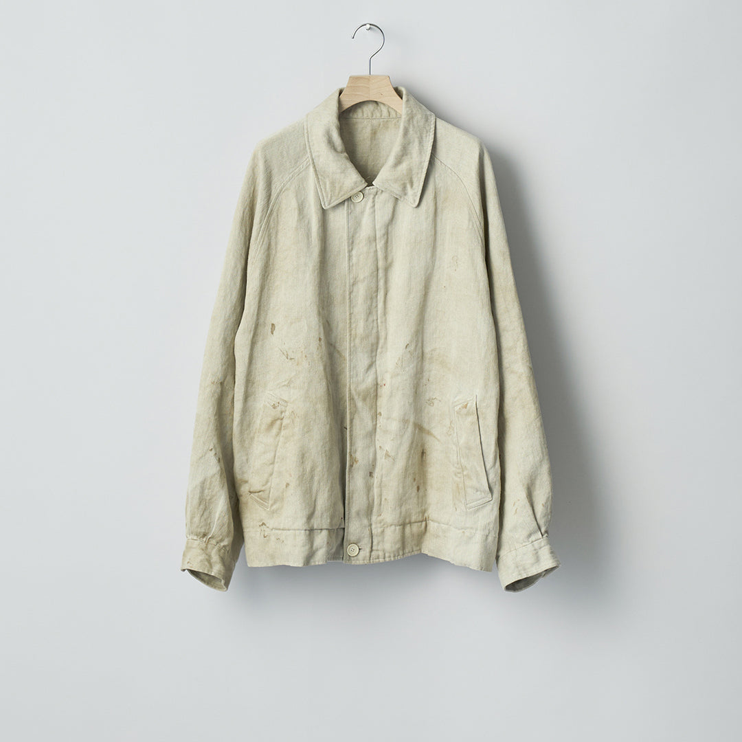 HEAVY LINEN HERRINGBONE ZIP JACKET – Harmonia