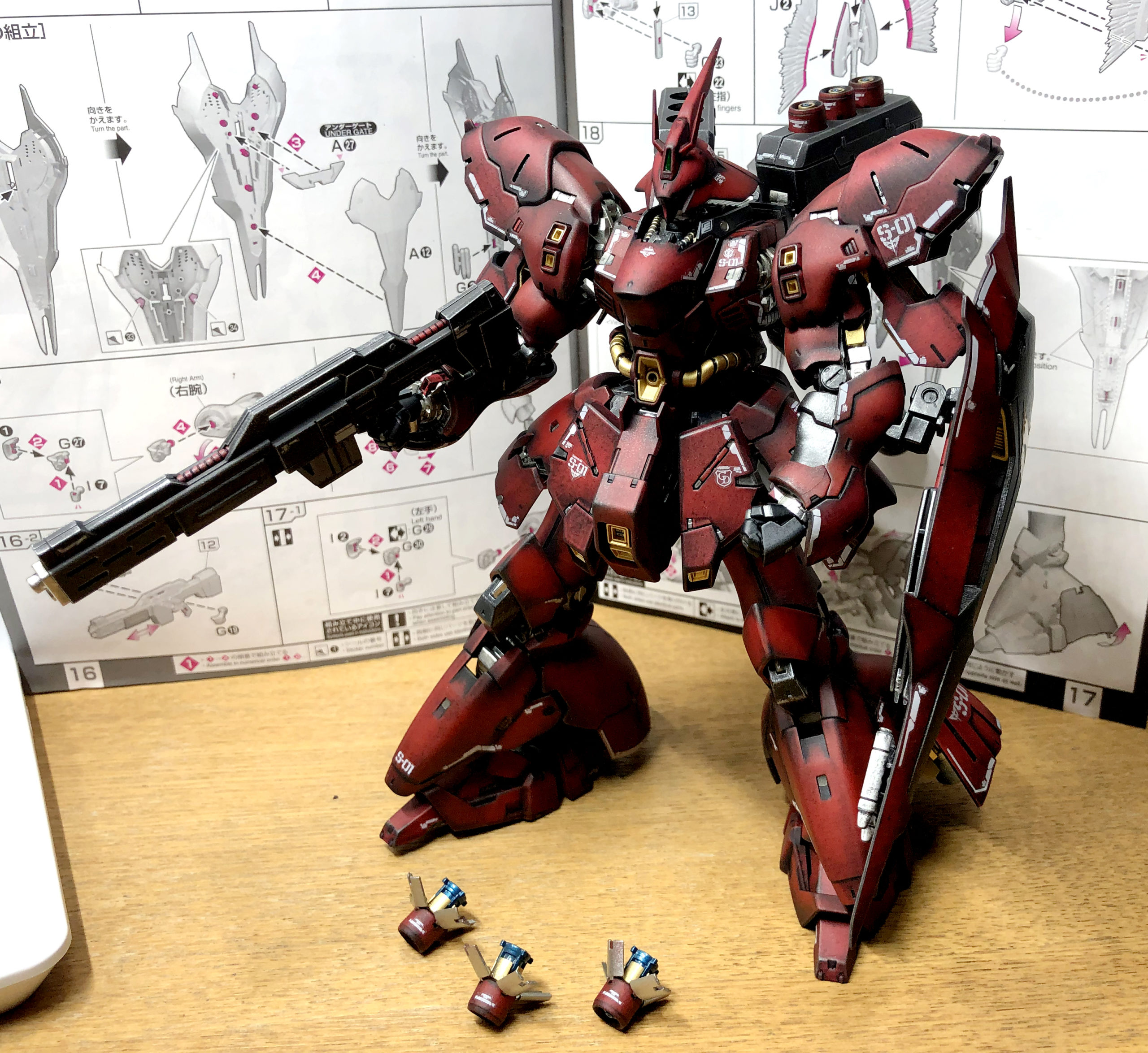 MSN-04 RG 1/144 サザビー 製作過程 – Zang Dang ichi 残弾1