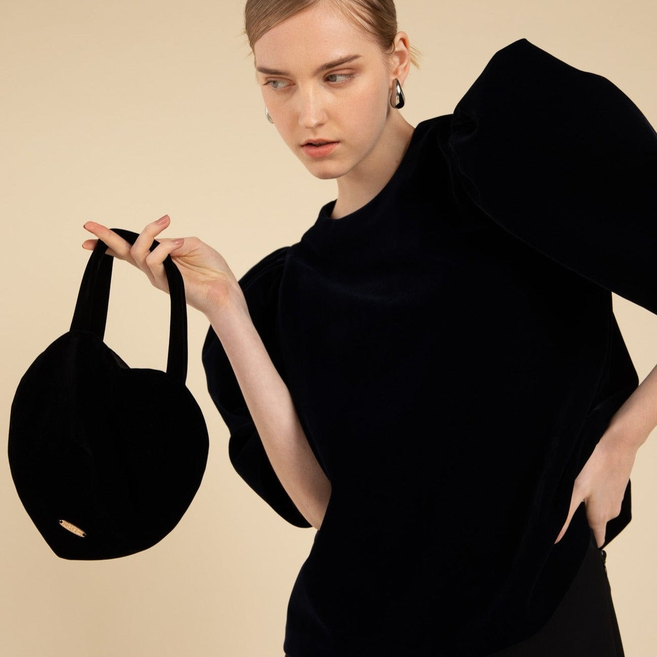 連休限定セール】【新品・タグ付】Heve ベロアバブリーブラウス