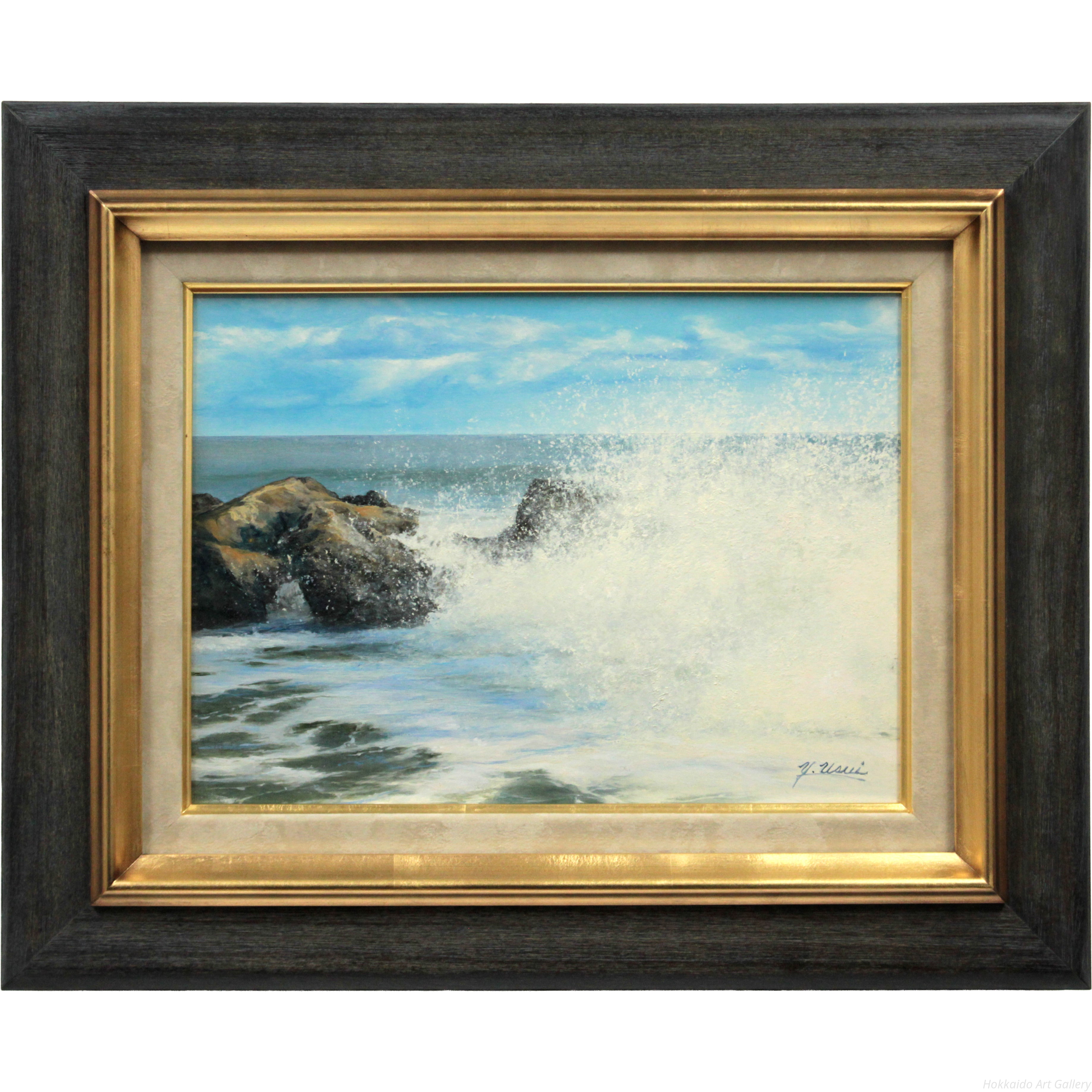 薄井義 『波濤』 油彩画 - 北海道画廊