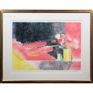 ポール・ギヤマン 『花とヴァイオリン』 リトグラフ - 北海道画廊