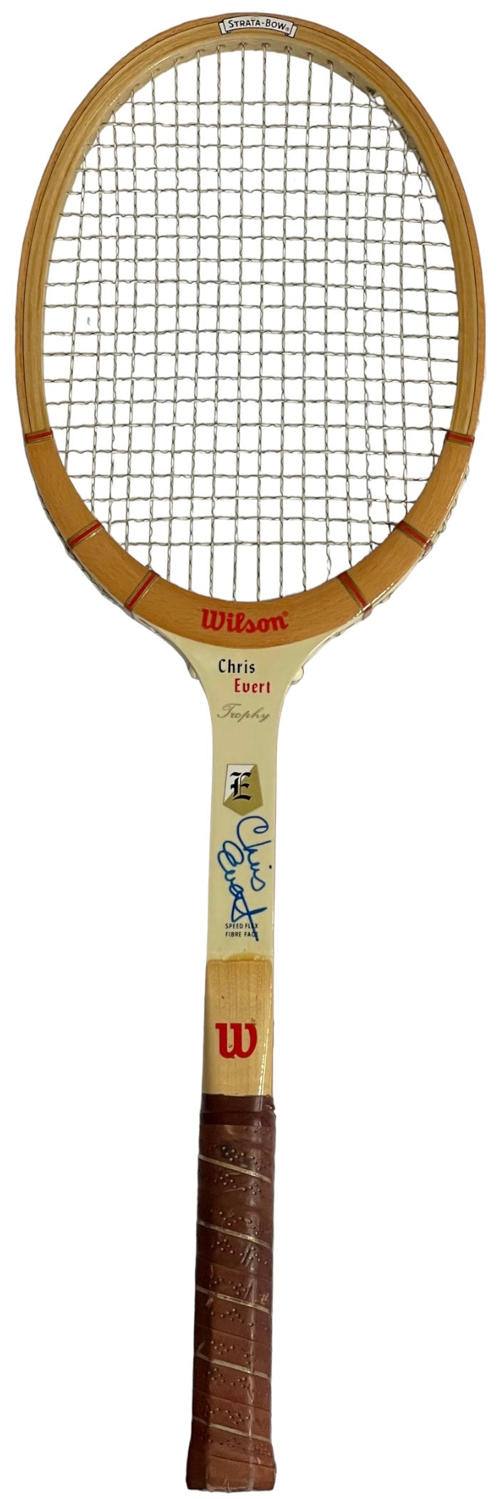 Chris Evert Autographed Vintage Wilson Tennis Racquet (JSA