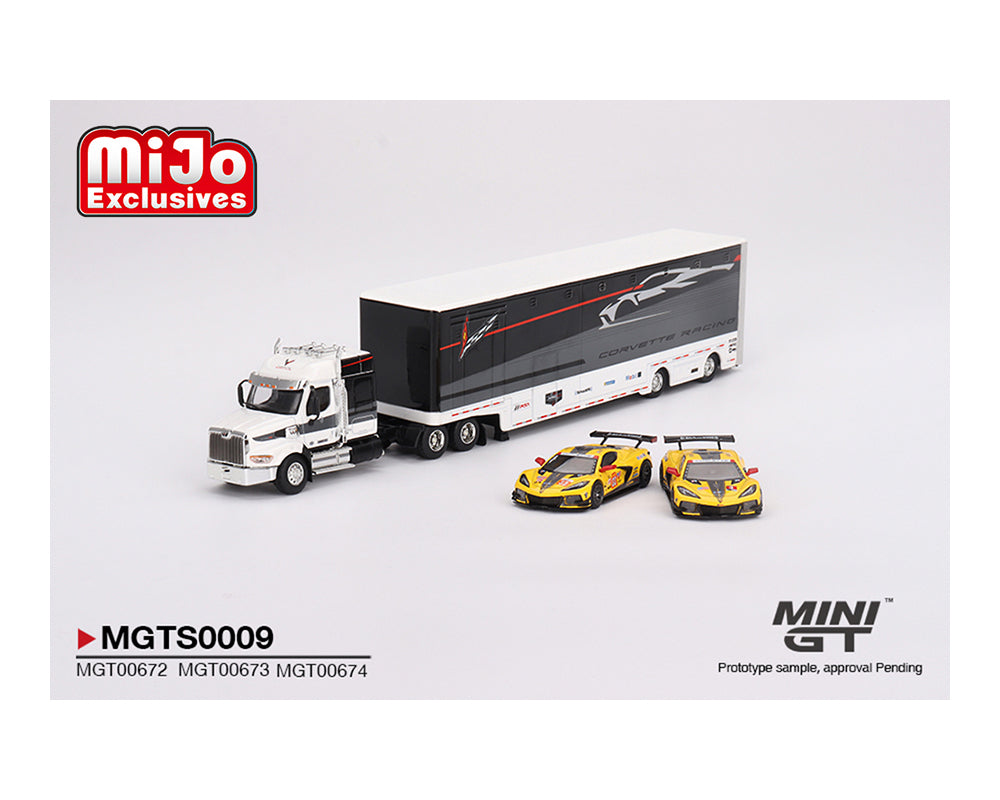 Mini GT 1:64 Chevrolet Racing C8.R Racing Transporter Set MGTS0009