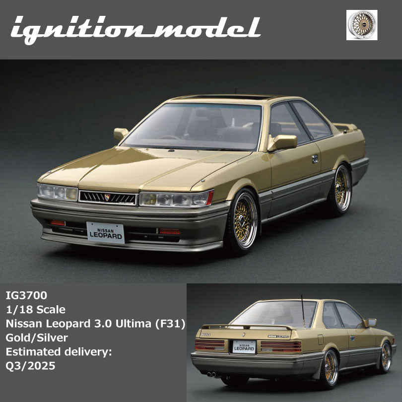 Ignition Model 1:18 Nissan Leopard 3.0 Ultima (F31) Gold/Silver