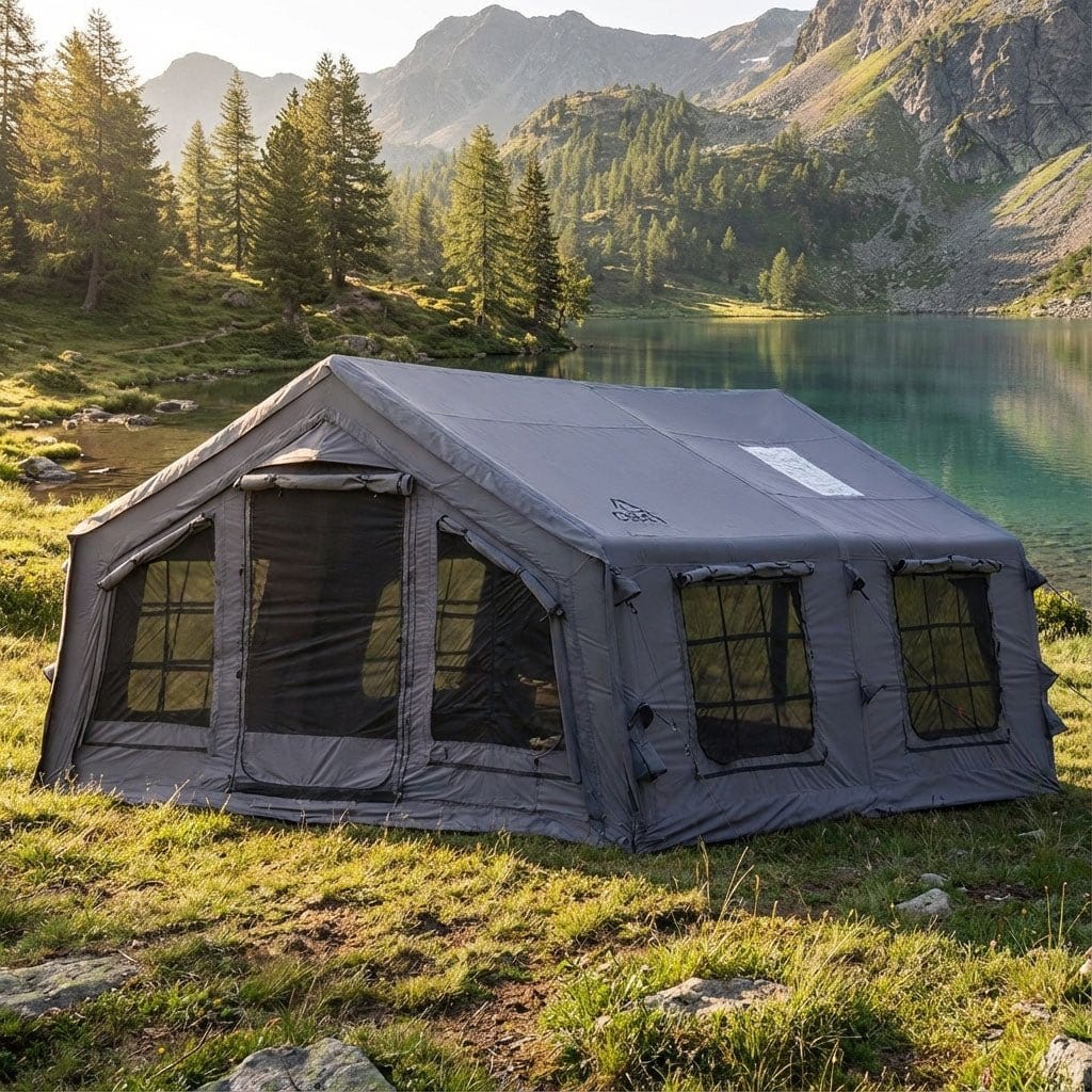 Coody 17.2 Gray Inflatable Tent House for Camping (2-10 person