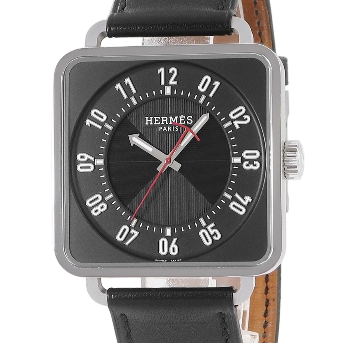 エルメス HERMES カレ アッシュ T12.710 自動巻き メンズ ブラック