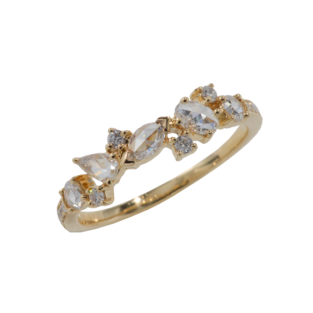 K18YGローズカットダイヤモンドリング – I&JEWELRY