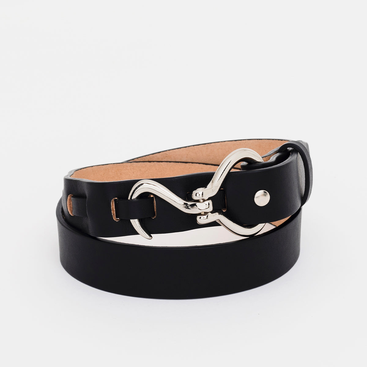 HERRIE HOOK BELT / THUG｜サドルレザー使用 フックバックルベルト