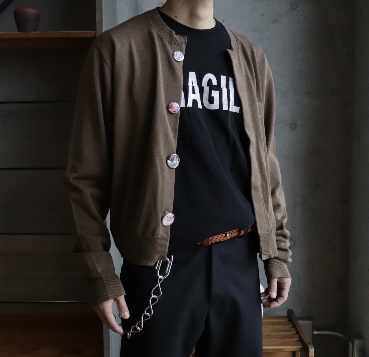 SUNSEA / Can badge KURT's Cardigan | IDEAL