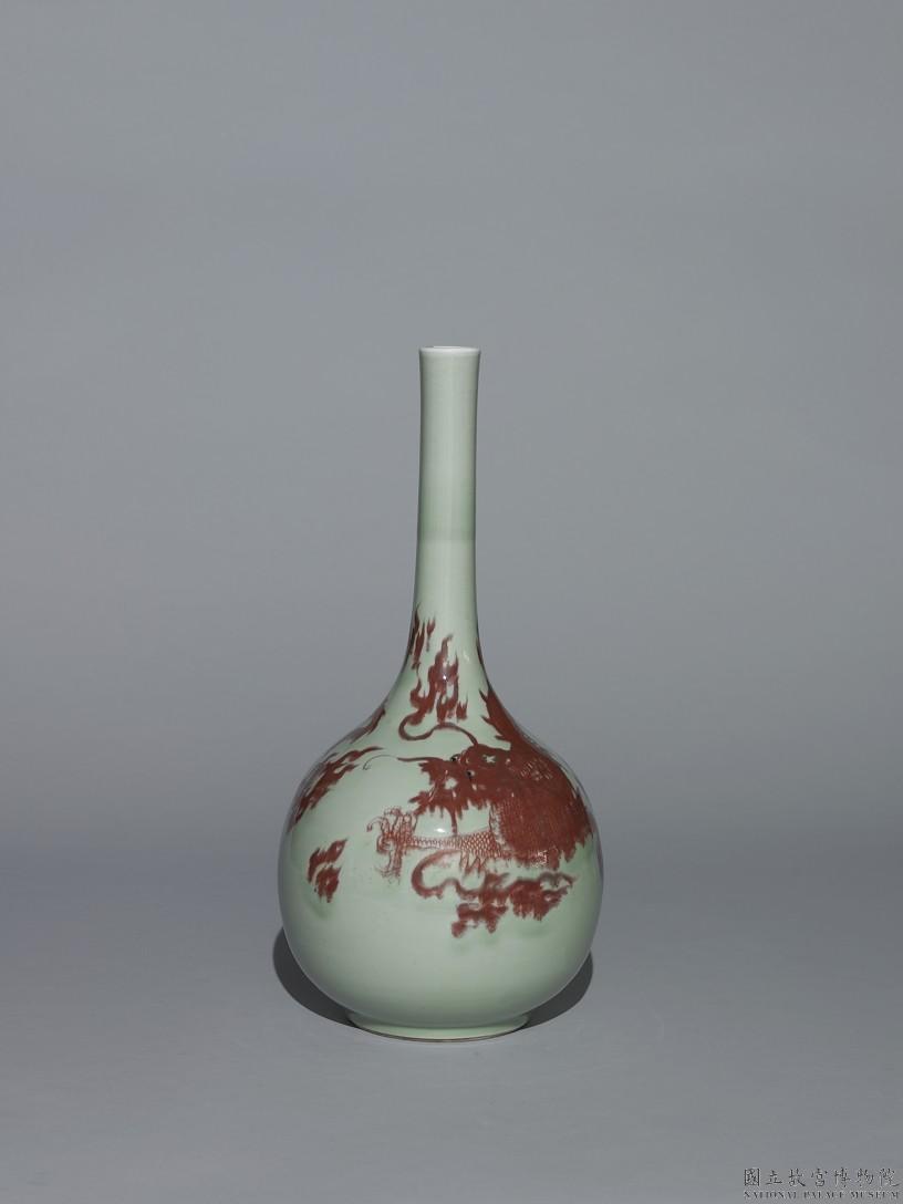 清康熙冬青釉裡紅龍紋瓶-數位典藏與學習聯合目錄