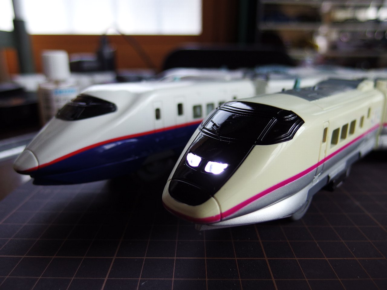 プラレール E2系はやて、E3系こまちにLEDを組込む | noguchan's blog