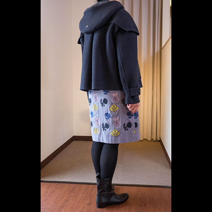 ミナペルホネン nordic moss ショートダッフルコート #navy | Lin