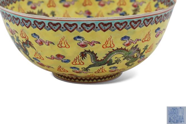 精品赏析】黄地珐琅彩龙纹碗_搜狐网
