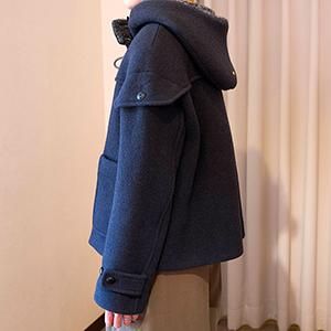 ミナペルホネン nordic moss ショートダッフルコート #navy | Lin
