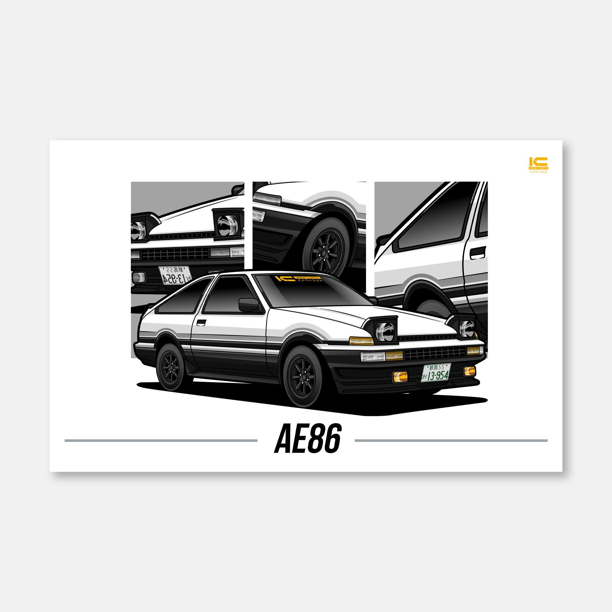 Exclusive Toyota AE86 Poster | Authentic JDM Car Art for