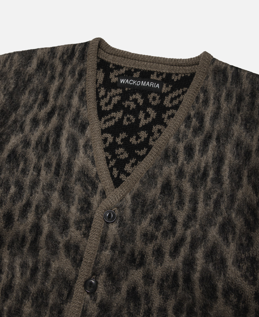 Wacko Maria - Leopard Heavy Mohair Cardigan (Brown) – JUICESTORE