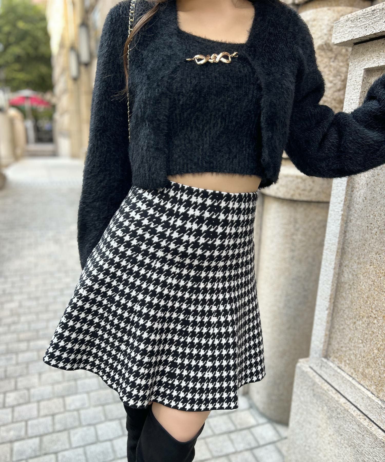 フレアミニ丈ニットスカート JB23535 | レディースファッション通販