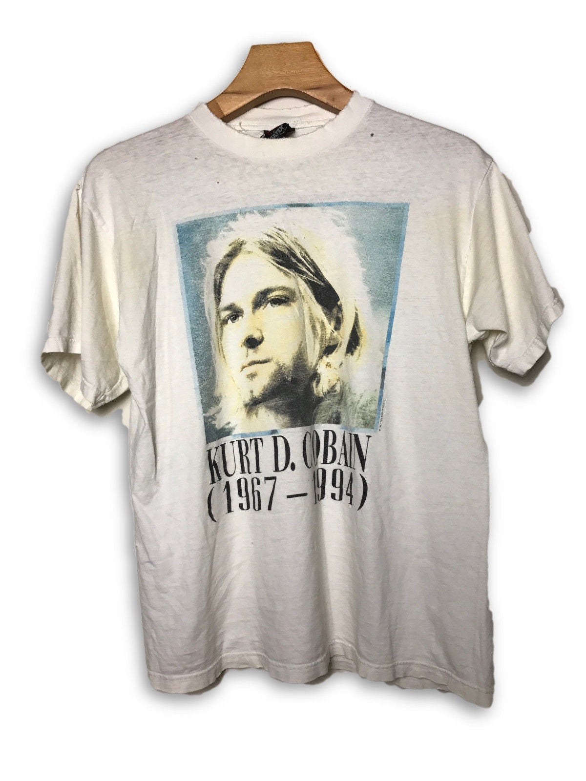 Nirvana Kurt Cobain Memorial Portrait Vintage T-shirt – Justin Reed