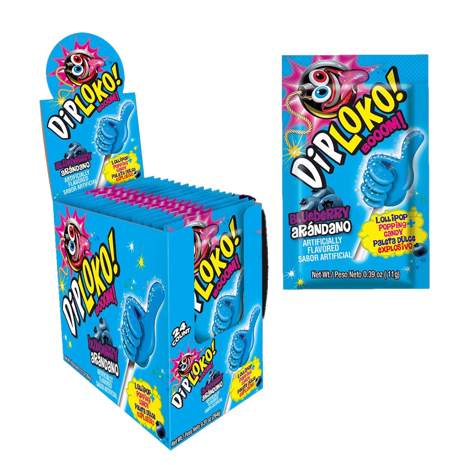 DipLoko! Boom Blueberry | 24ct, Box – Jack's Candy