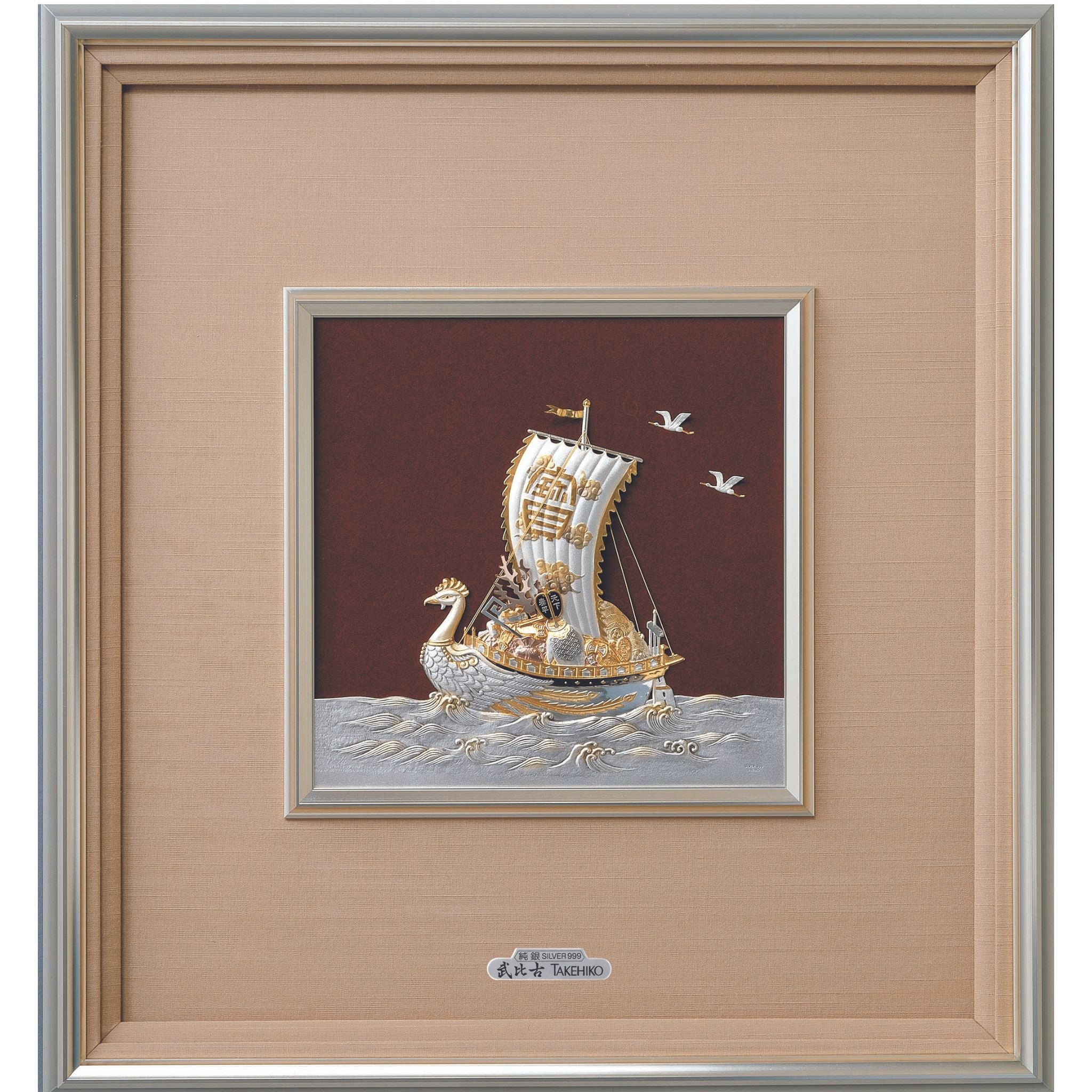 縁起の良い意匠を施した、純銀製の高級中国ギフト工芸品」 縁起の良い