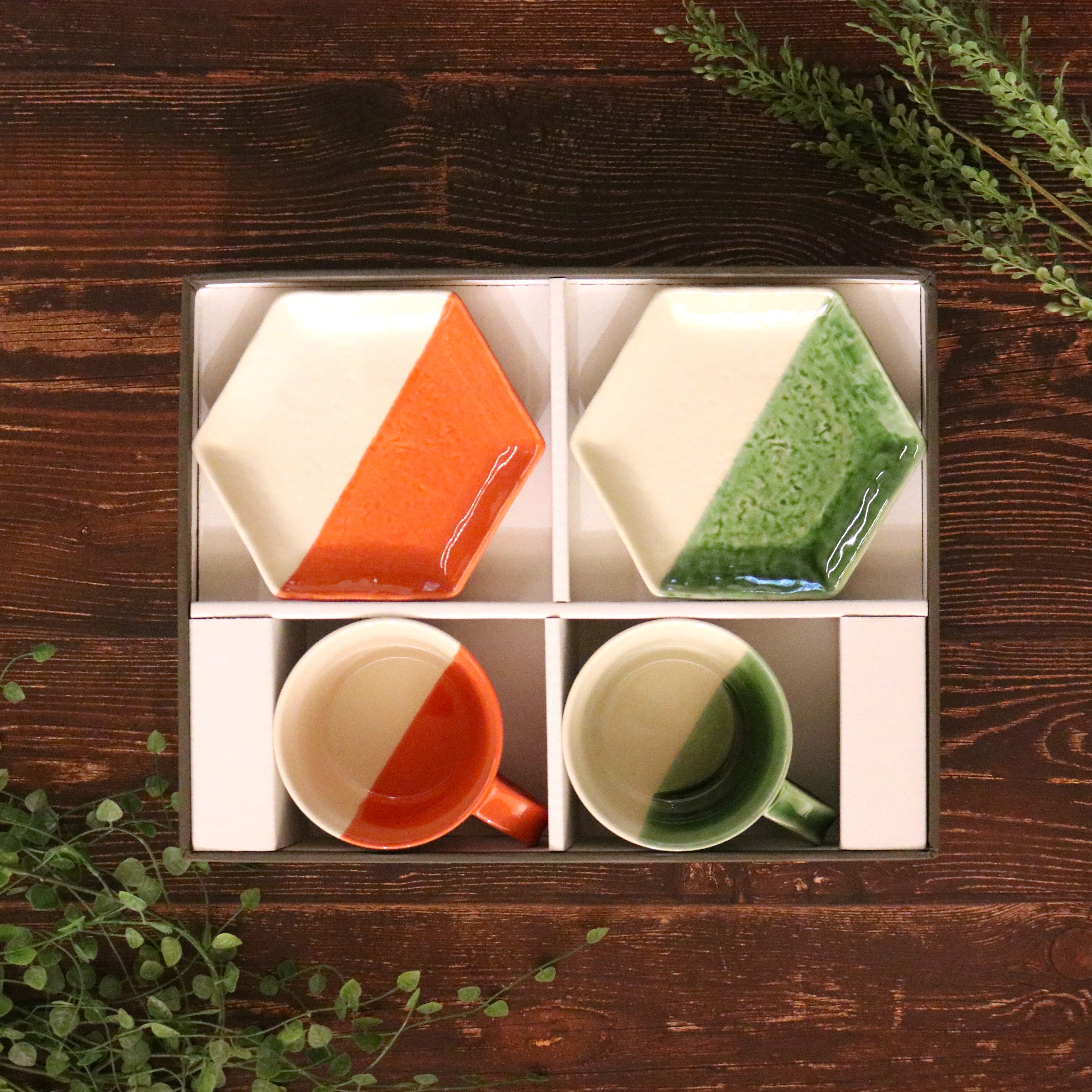 瀬戸焼 | マグカップ・取皿セット | にこやか | m.m.d.