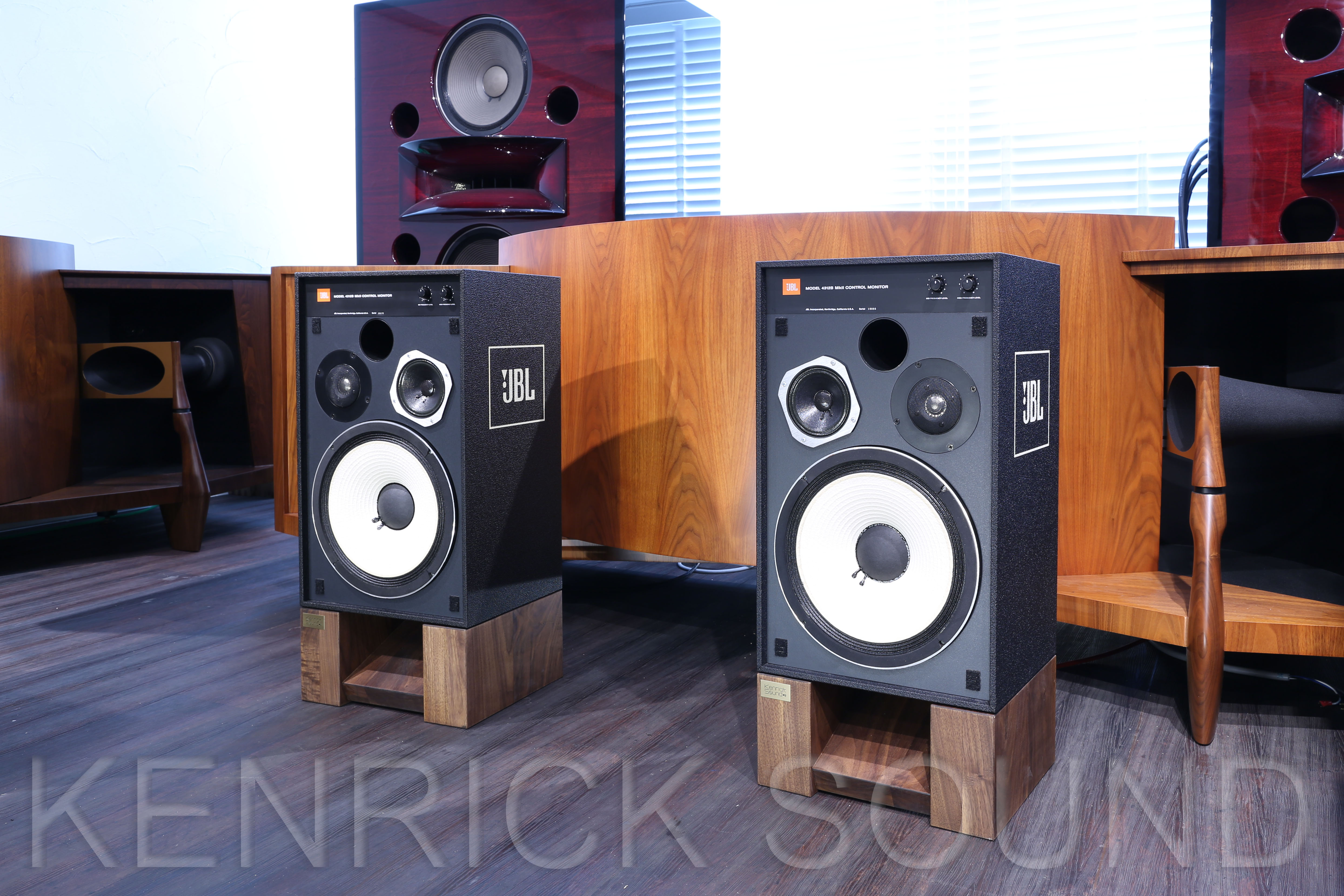 JBL 4312B MK2(MKII) 3wayモニタースピーカー 金メッキ端子交換済