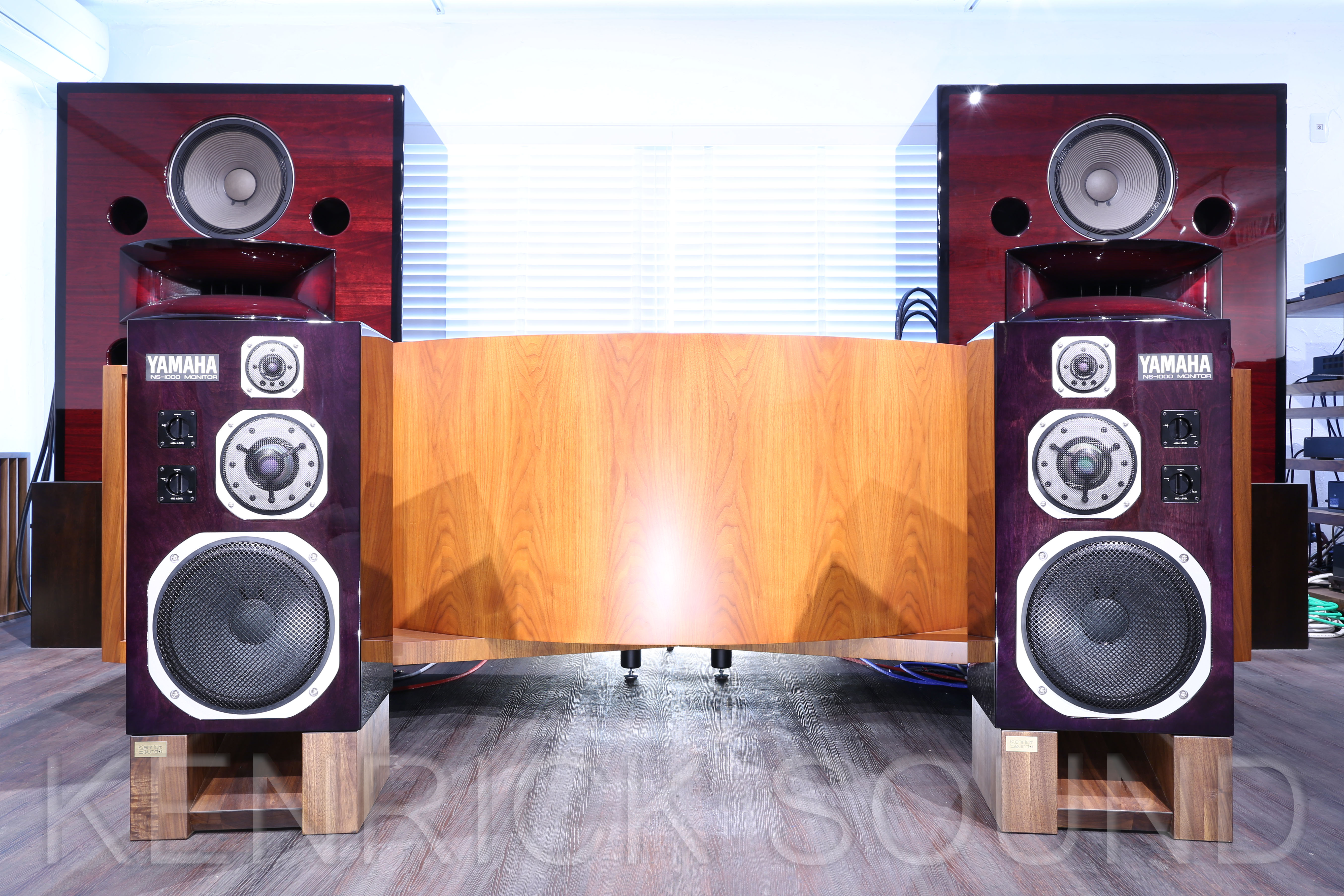 新品ユニット+コンデンサー YAMAHA NS-1000M パープルハート塗装