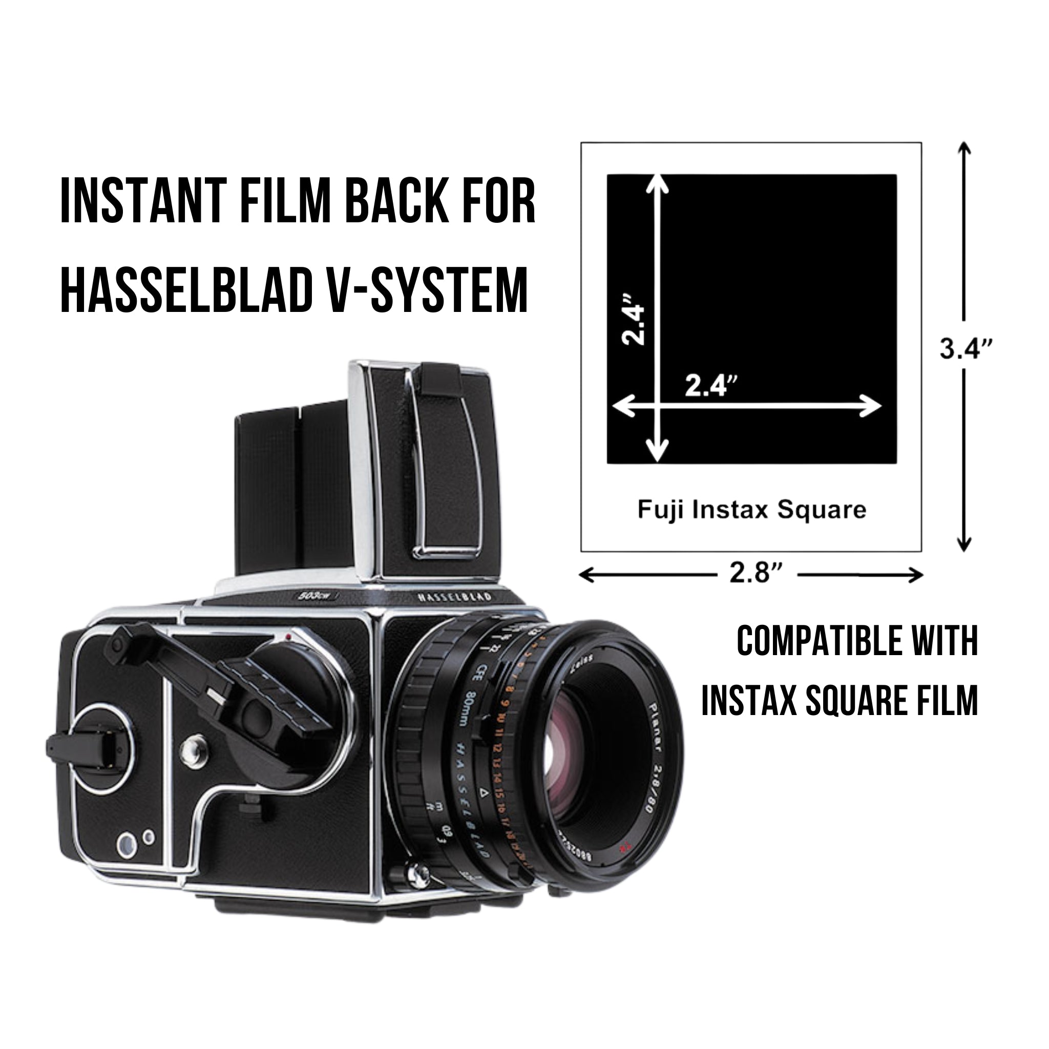 Instant Film Back for Hasselblad V-System (Compatible with Instax