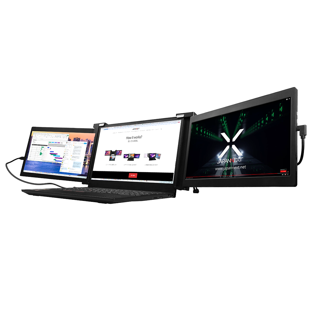 JAPANNEXT 2画面モバイルディスプレイ [Tri-Screen] 13.3インチ JN-TRI