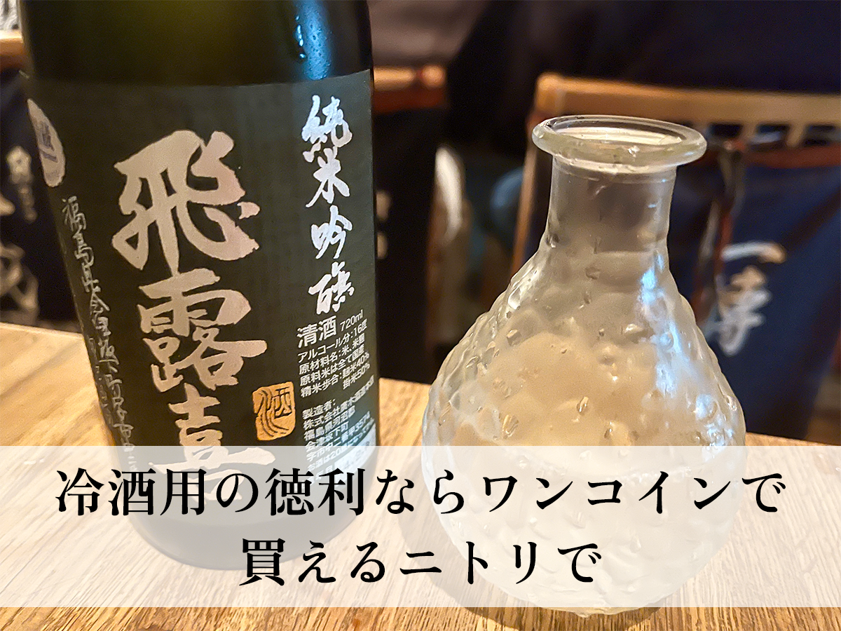 冷酒用の徳利ならワンコインで買えるニトリで！氷ポケット付きも