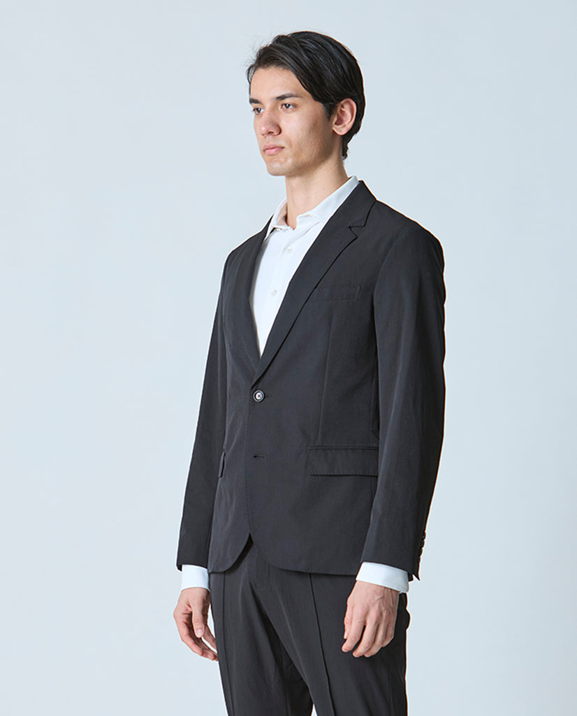 006_L ヴィンテージストレッチ ドレステーラードジャケット (ブラック