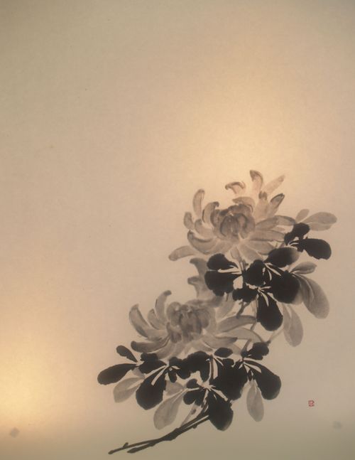 Chrysanthemum Sumi-e Drawing 水墨画 菊の描き方 | Sumie
