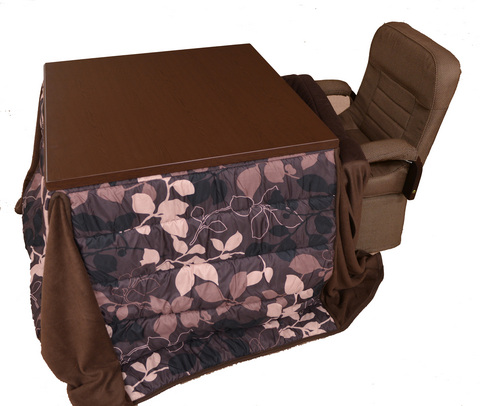 ダイニングこたつ2人用 4点セット（小柄な人・お年より向けの椅子を