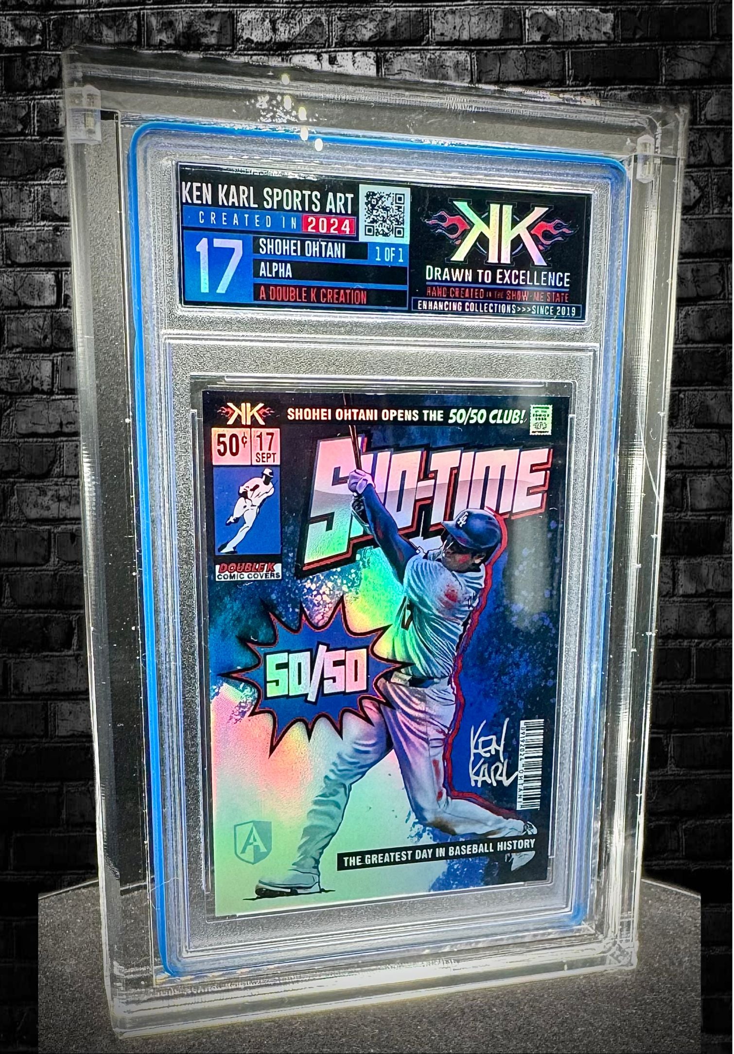 Shohei Ohtani 1/1 card art – Ken Karl Sports Art