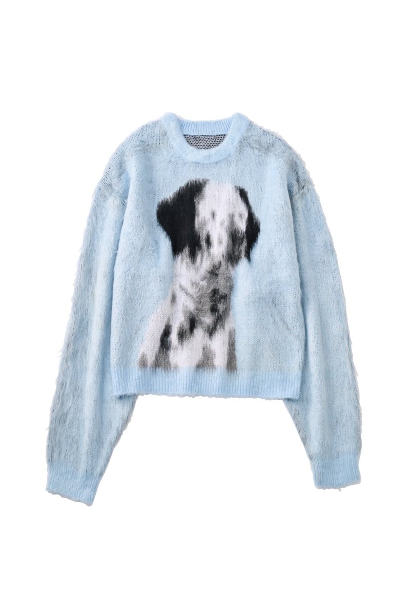 dalmatian shaggy knit(unisex)/blue | KNUTH MARF