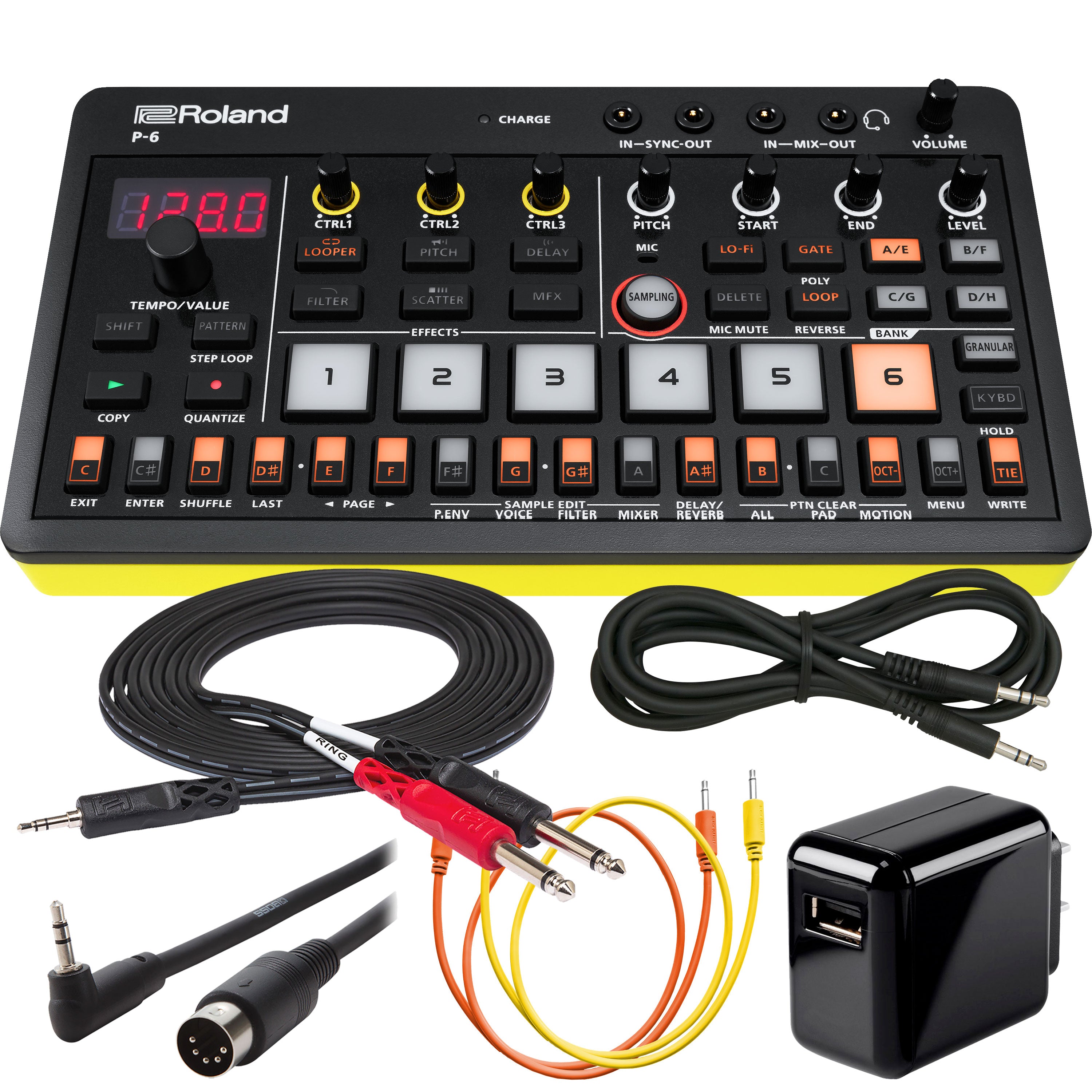 Roland Aira Compact P-6 Creative Sampler POWER & CABLE KIT – Kraft