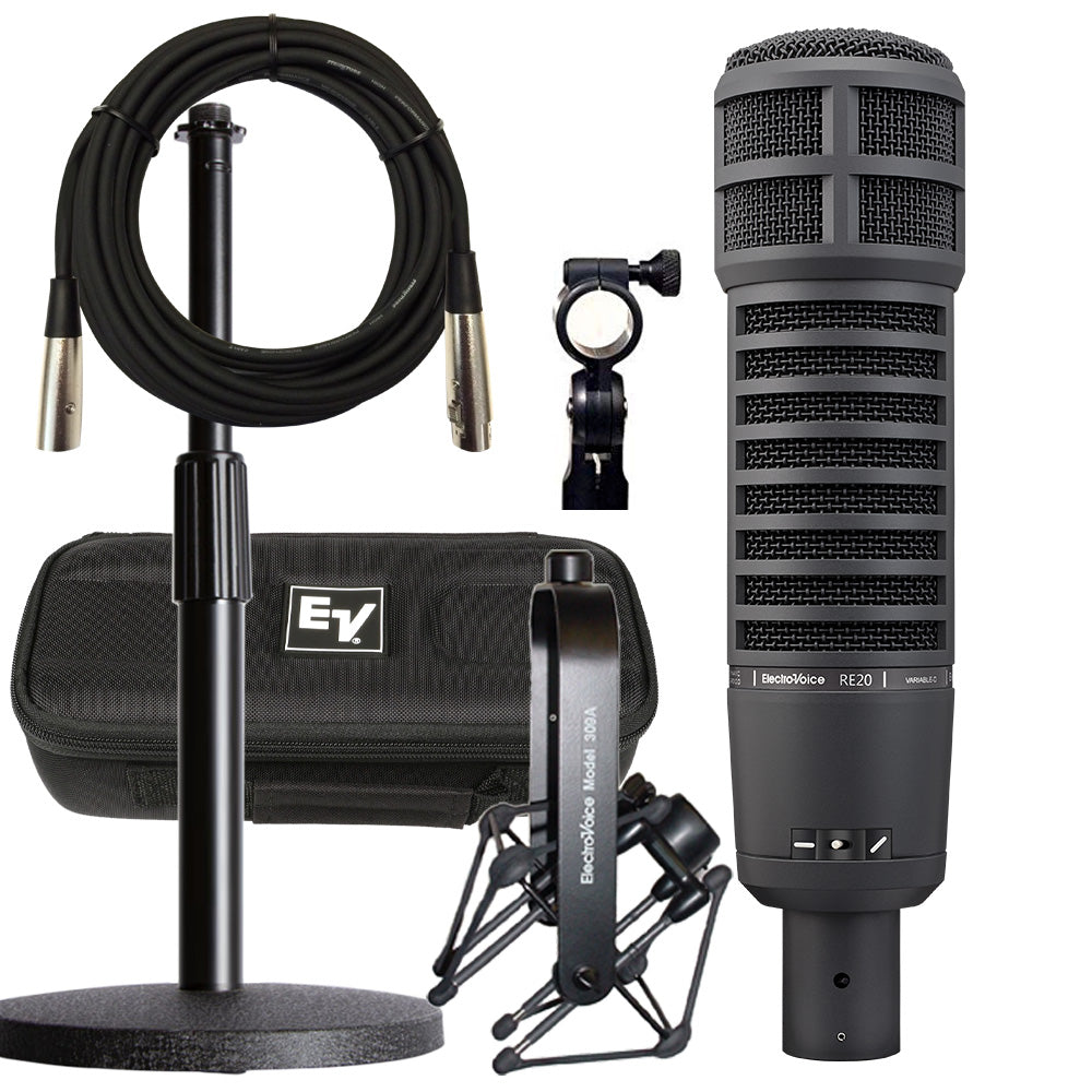 Electro-Voice RE20 Large-Diaphragm Dynamic Microphone - Black