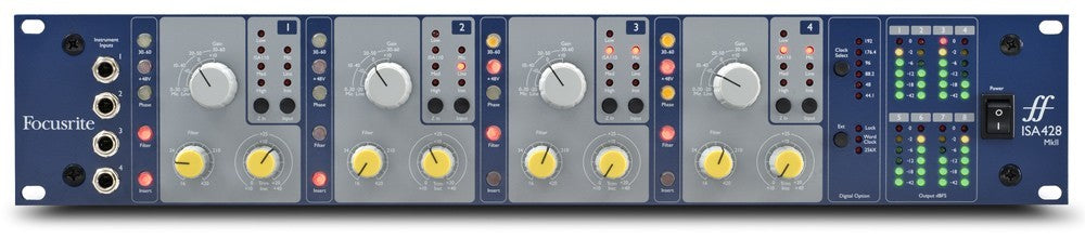 Focusrite ISA 428 MkII Four Channel Mic Preamp – Kraft Music