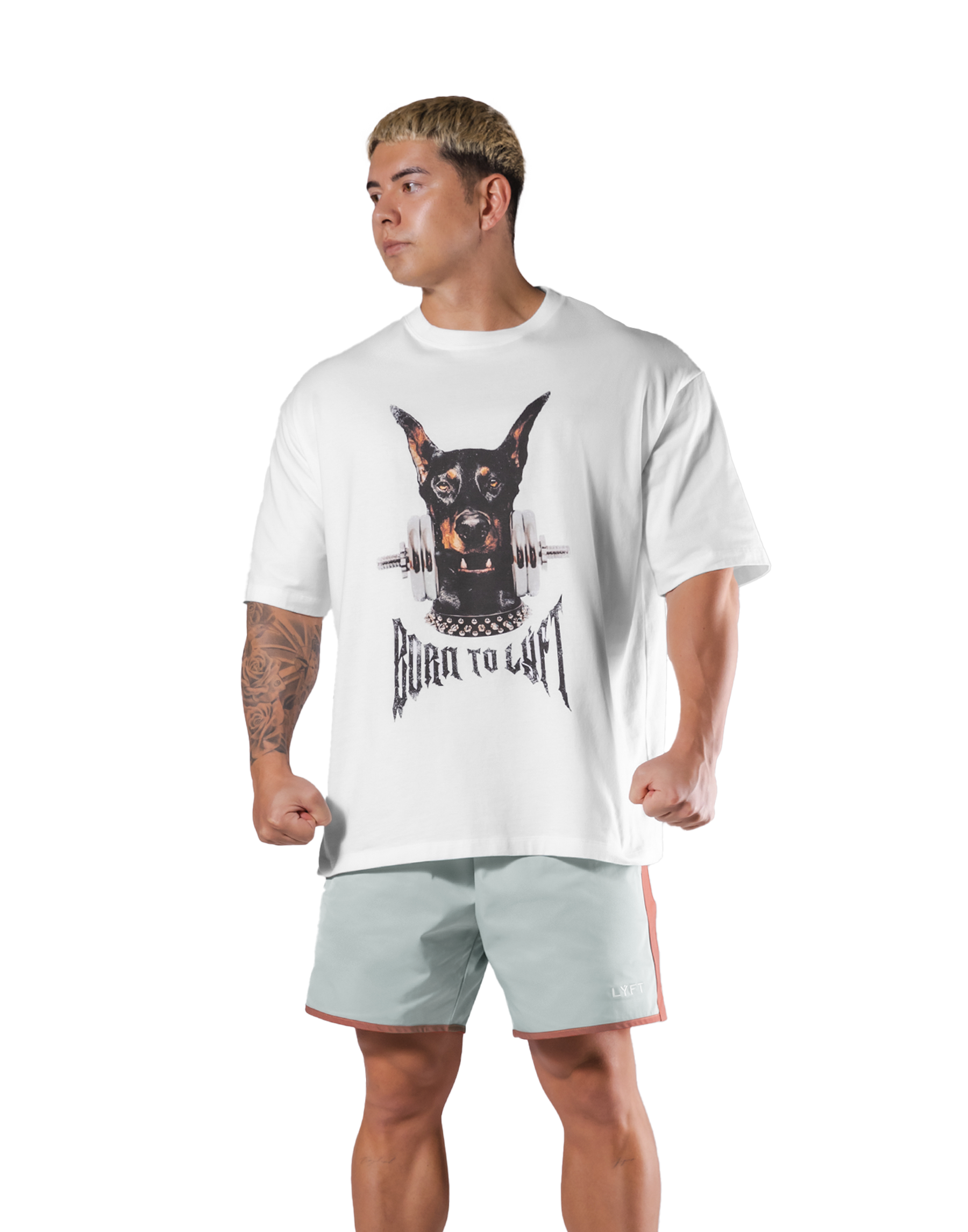 Dog Graphic Vintage Big T-Shirt - White – LÝFT