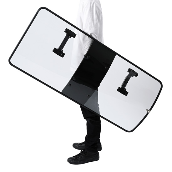 暴徒鎮圧用シールド マルチグリップ ロング 1,200mm x 530mm