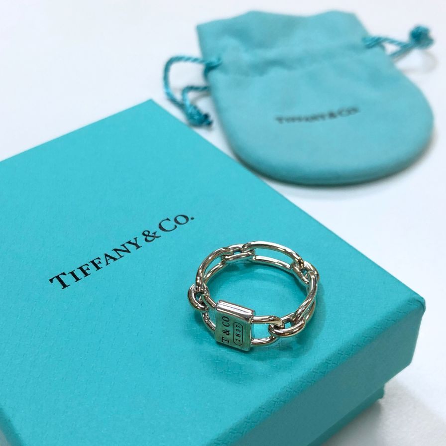ティファニー リング スモールダブルロック 1837 SV925 メンズ サイズ