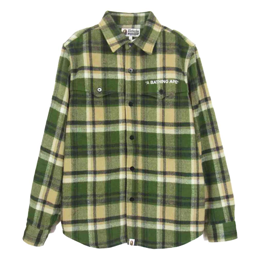 A BATHING APE アベイシングエイプ 001SHH801001M ロゴ刺繍 ウール