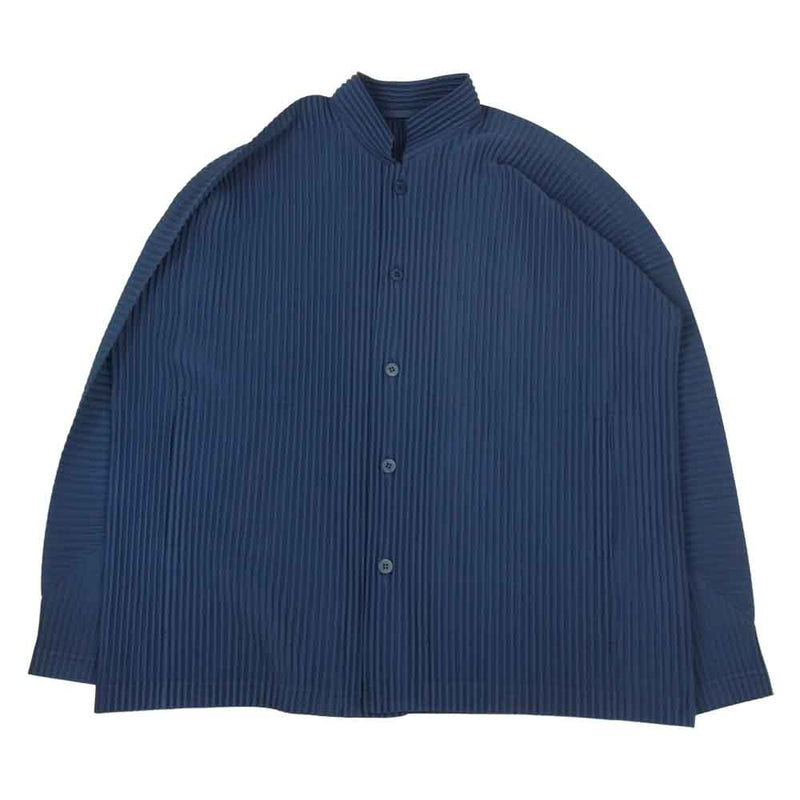 ISSEY MIYAKE MEN イッセイミヤケ シワ加工 バンドカラーシャツ
