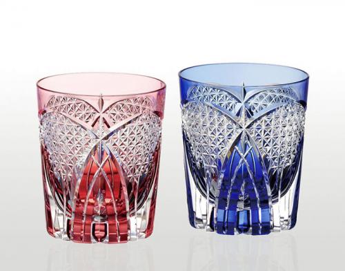 クリスタル専門店リビングウェルデ / カガミクリスタル ペア 江戸切子