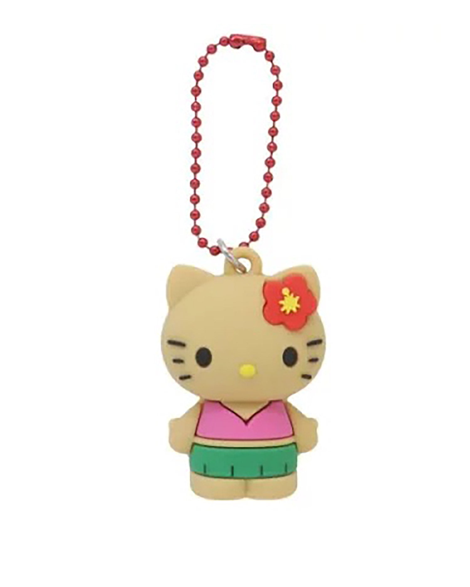 ハローキティ 日焼けキティ 色黒 ハワイアン カオハナ マスコット